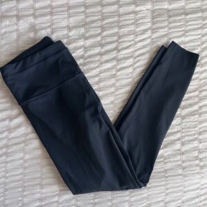Athleta Accelerate 7/8 Black Leggings with Back Zipper (S)